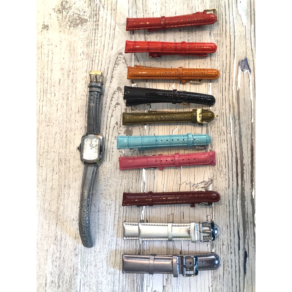 Invicta watch with genuine leather straps